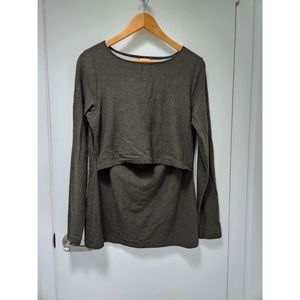 Maternity / Nursing Sweater - Forrest Green - Size Small